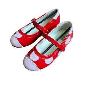New sz 10 WIZZ toddler girls mary jane shoes PINK RED NATURINO